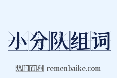 小分队组词是什么意思的图片